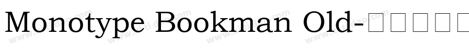 Monotype Bookman Old字体转换